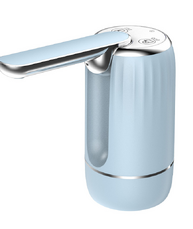 Электрическая USB помпа для воды E27 с дисплеем и складывающимся носиком (голубая)