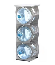 Пластикова підставка PR-03 під 3 бутлі води зі стільницею (розбірна, сіра)