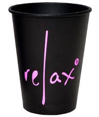 Paper cup relax black 400 ml, 50 units